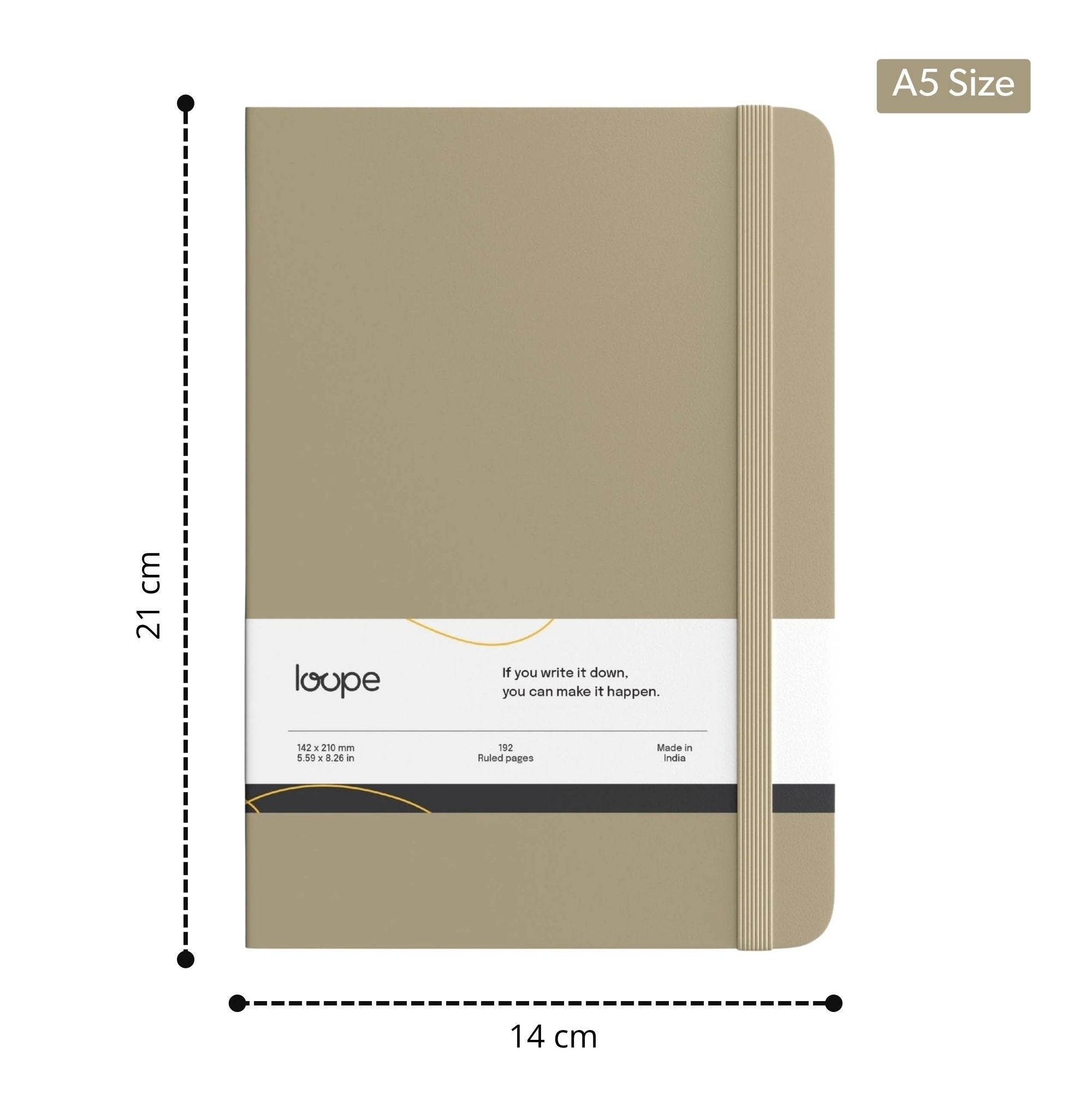 Loope Solid Notebook A5 - Tan | Loope | ST0069260