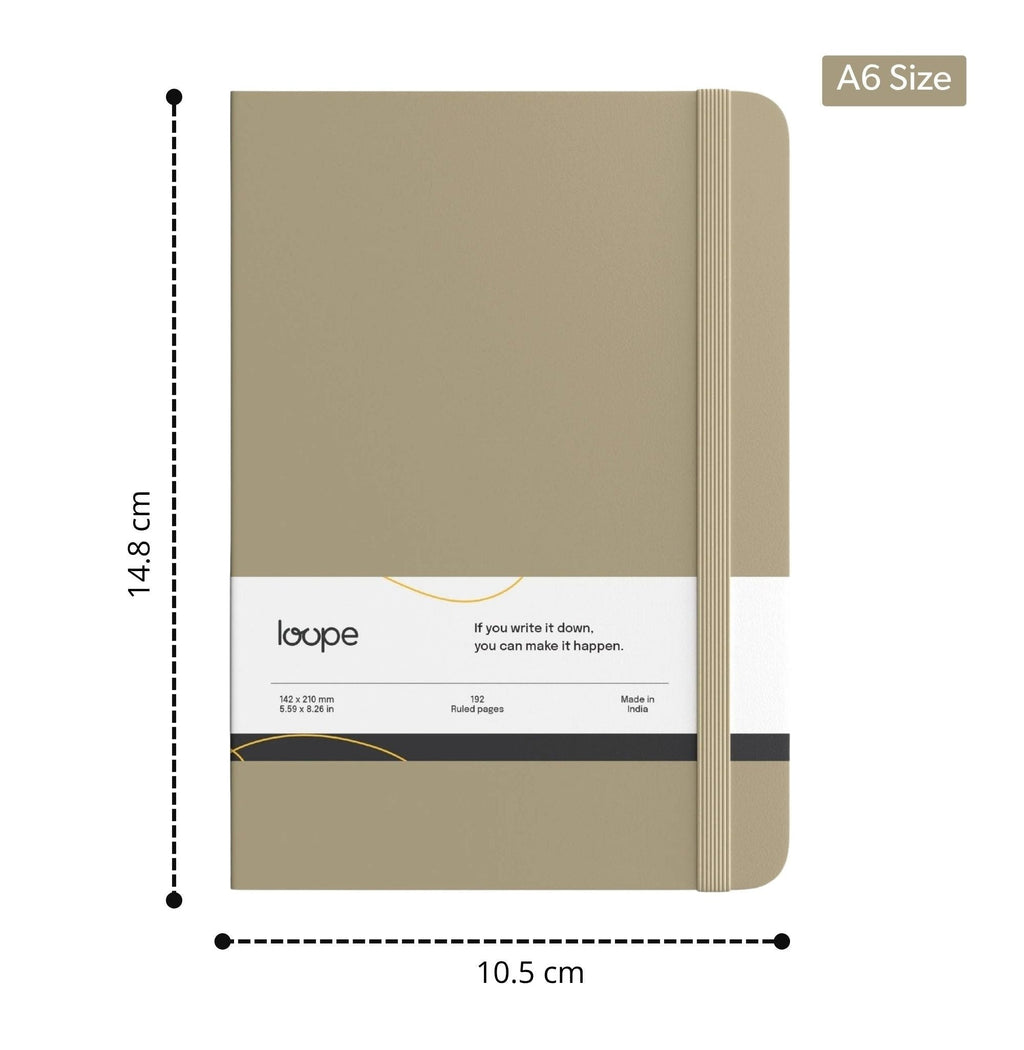 Loope Solid Notebook A6 - Tan