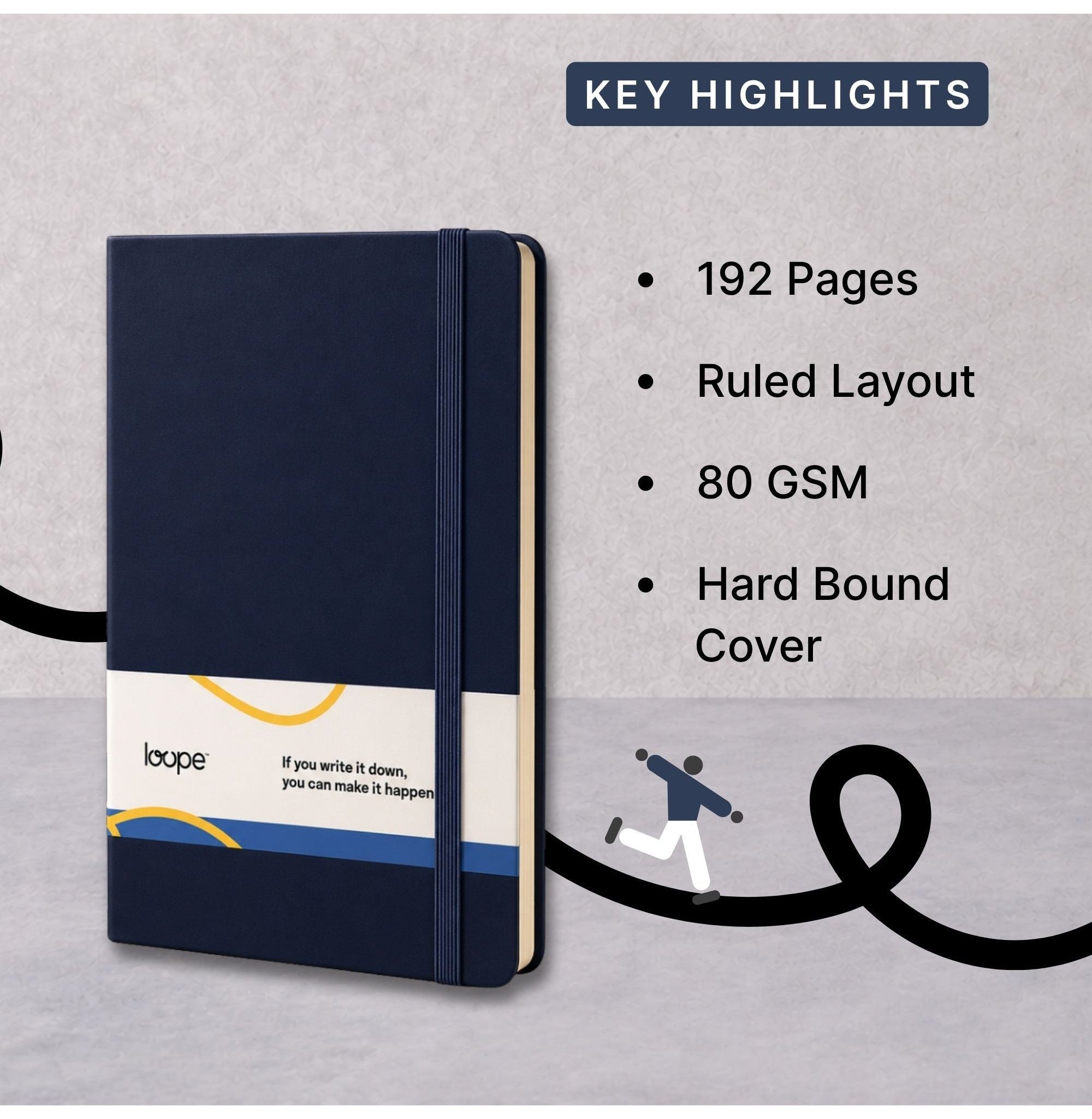 Loope Solid Notebook A6 | Blue | 192 Pages | 80 Gsm | Loope | ST0067873
