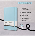 Loope Solid Notebook A6 - Cyan Blue