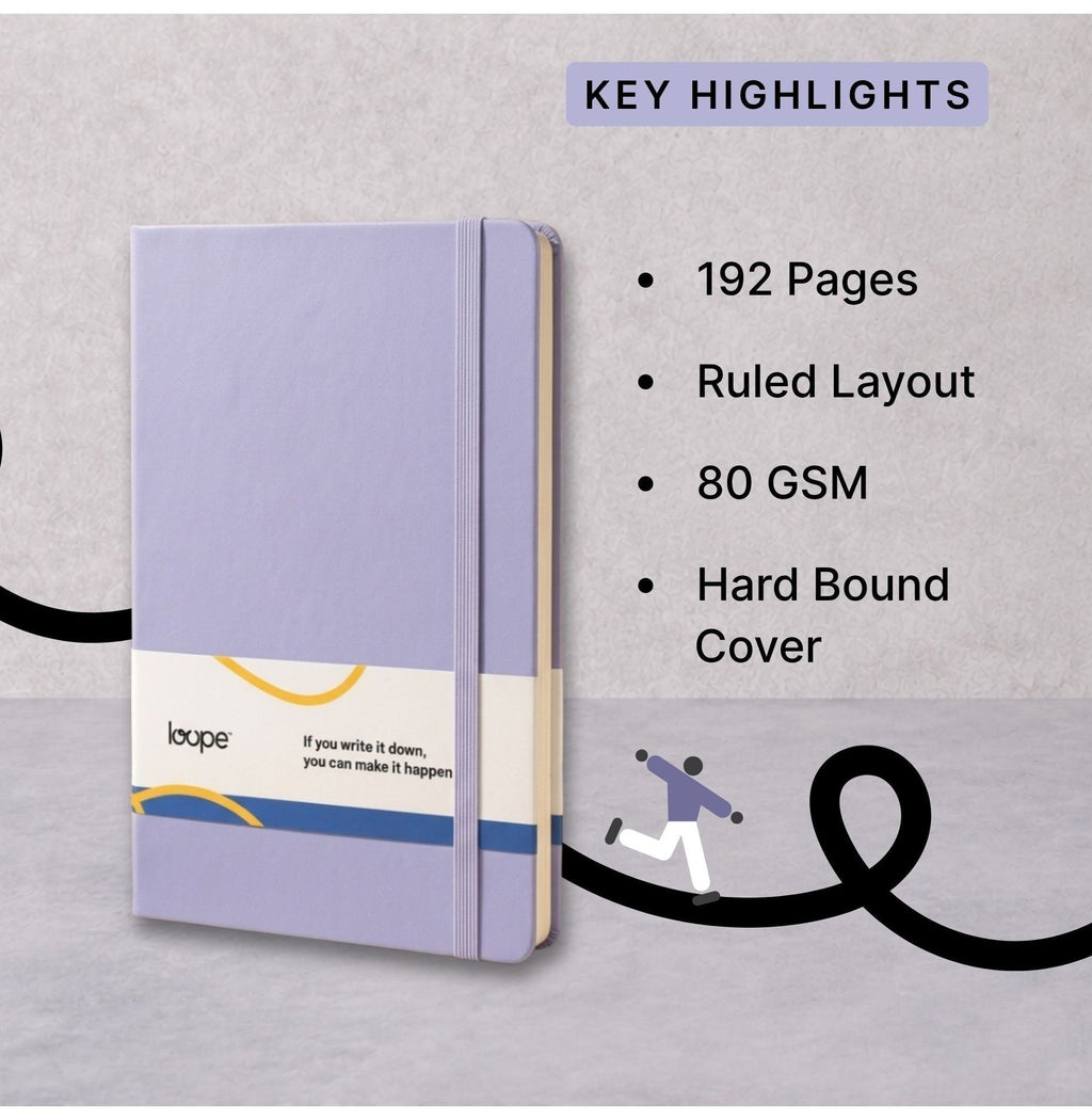 Loope Solid Notebook A6 - Lilac