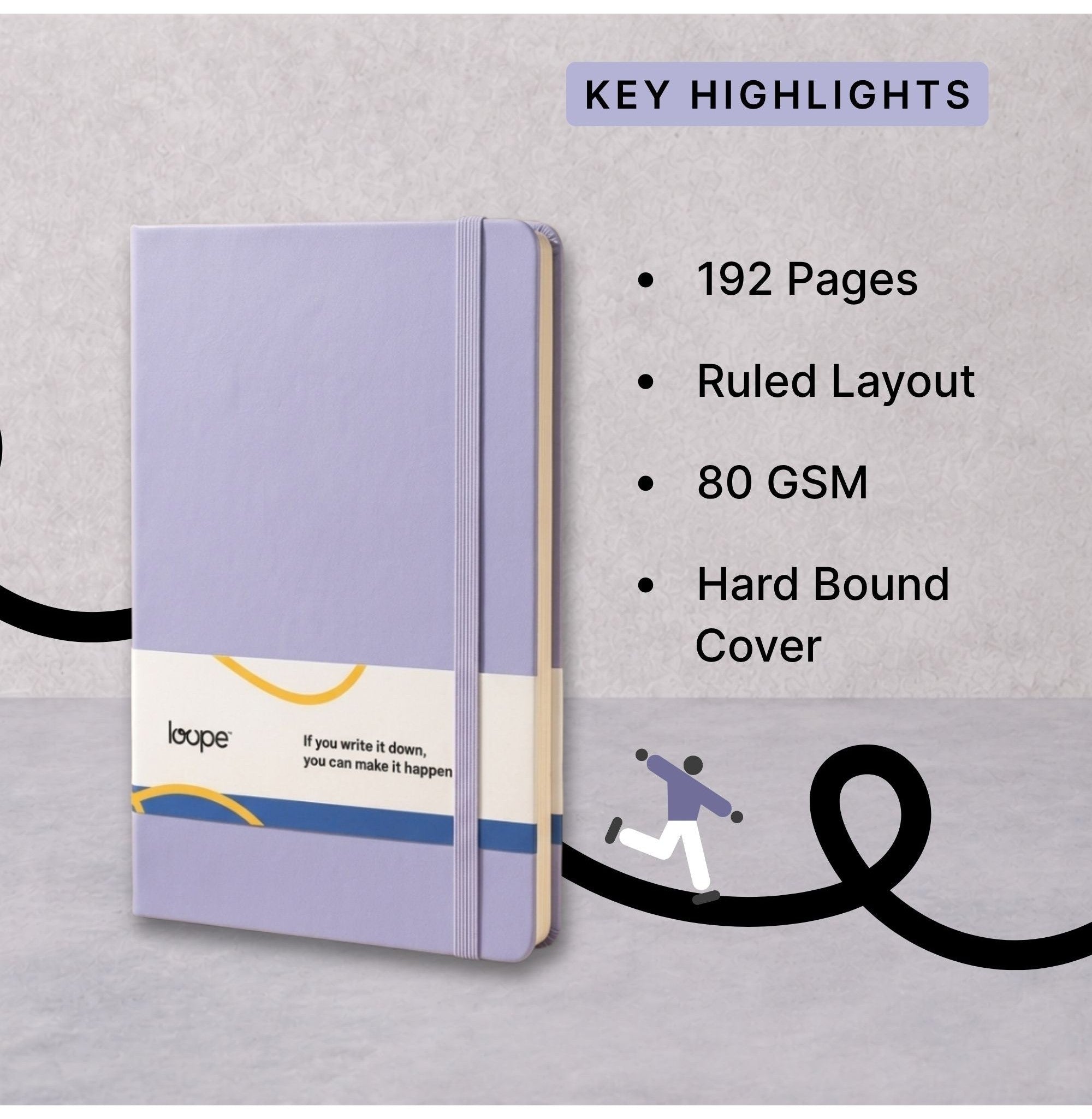 Loope Solid Notebook A6 - Lilac | Loope | ST0069765