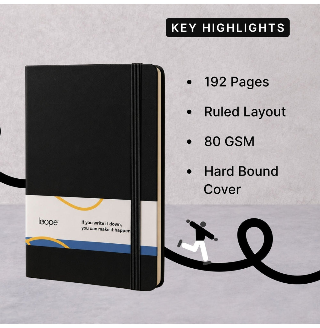 Loope Solid Notebook A5 - Black