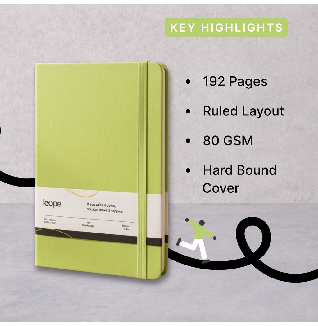 Loope Solid Notebook A5 - Avocado Green