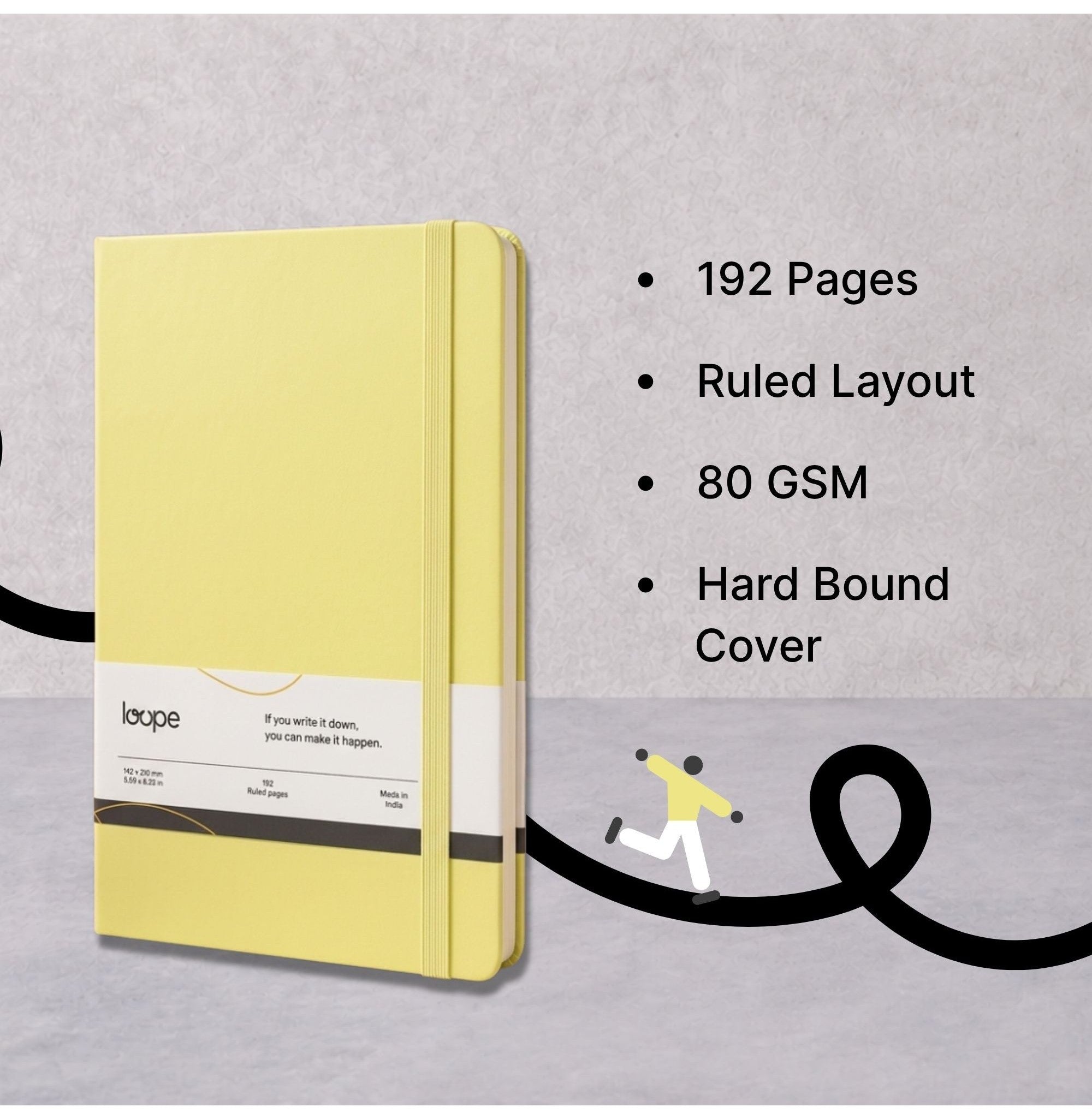 Loope Solid Notebook A6 - Mustard | Loope | ST0069261