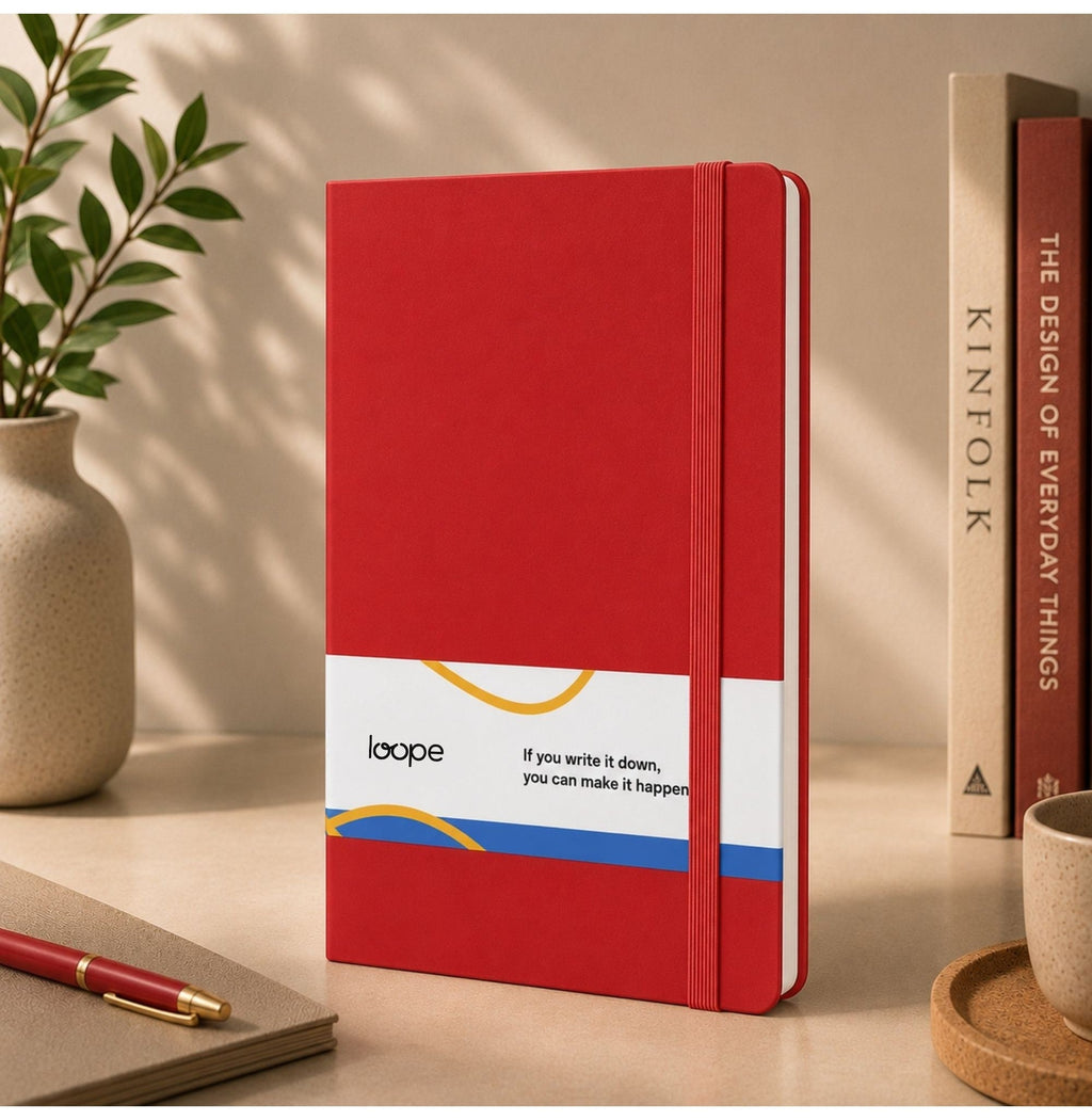 Loope Solid Notebook A5 - Red