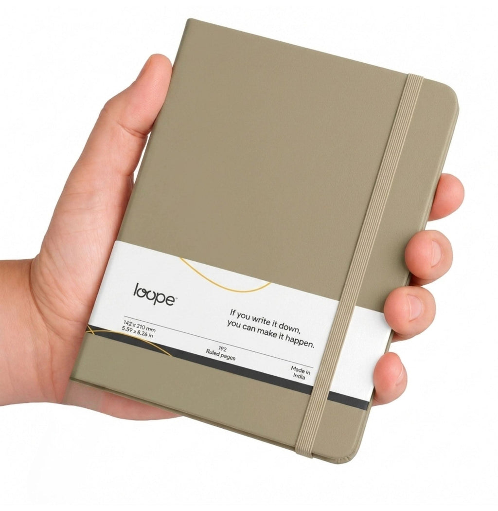 Loope Solid Notebook A6 - Tan