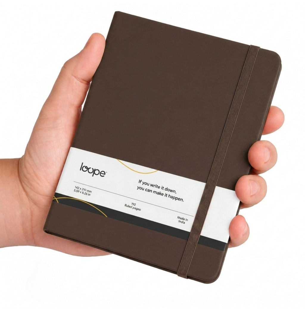 Loope Solid Notebook A6 - Brown