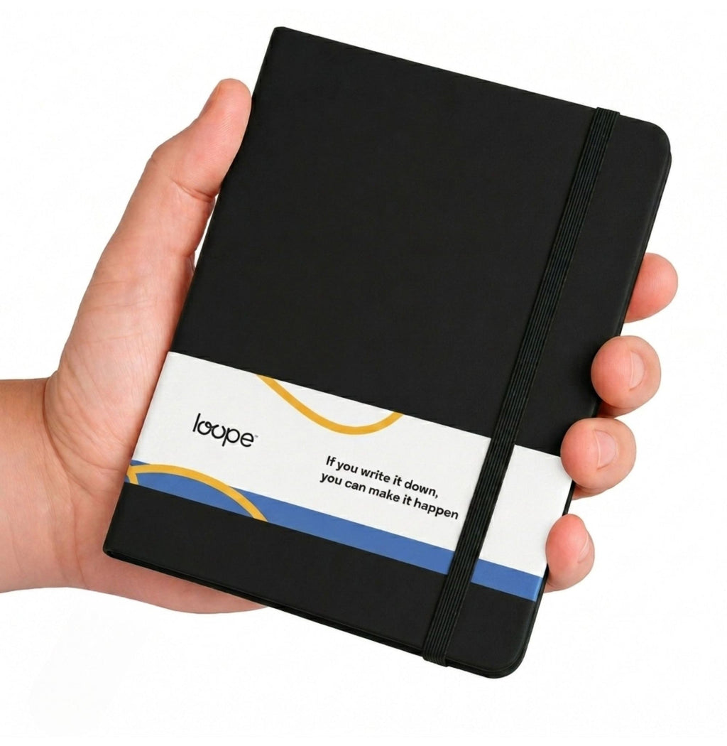 Loope Solid Notebook A6 | Black | 192 Pages | 80 Gsm