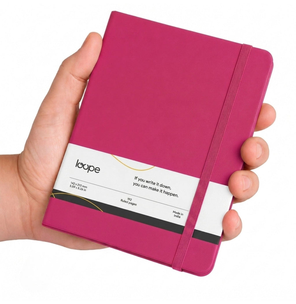 Loope Solid Notebook A6 - Pink