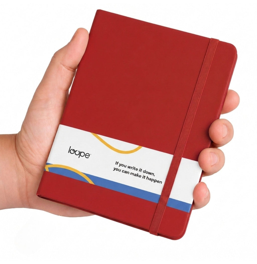 Loope Solid Notebook A6 | Red | 192 Pages | 80 Gsm