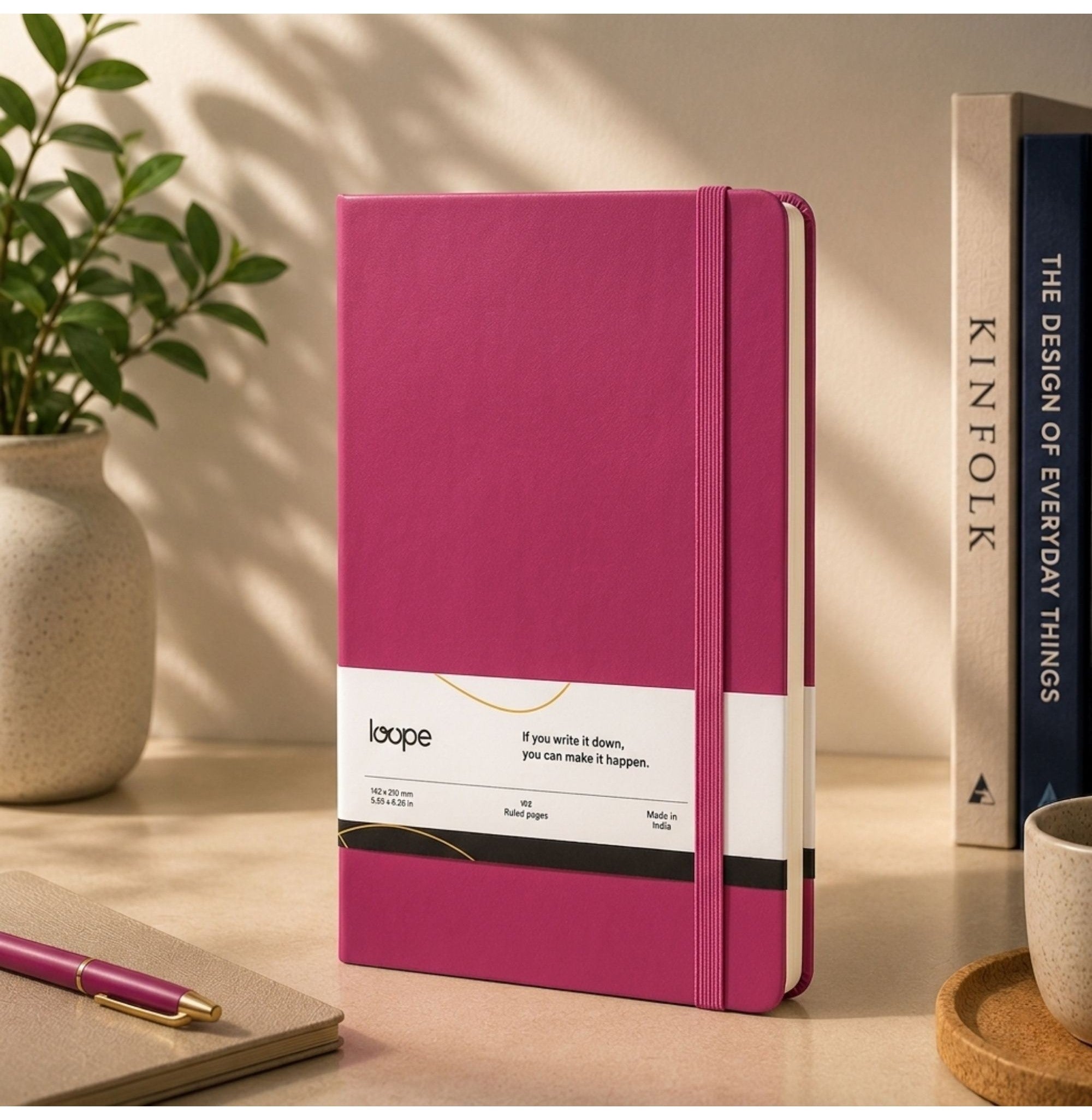 Loope Solid Notebook A6 - Pink | Loope | ST0069764