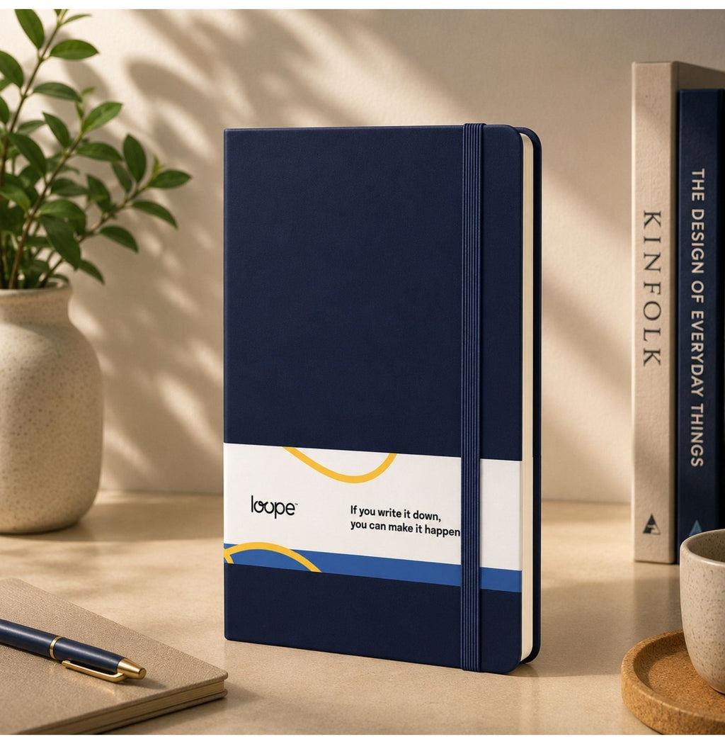 Loope Solid Notebook A6 | Blue | 192 Pages | 80 Gsm