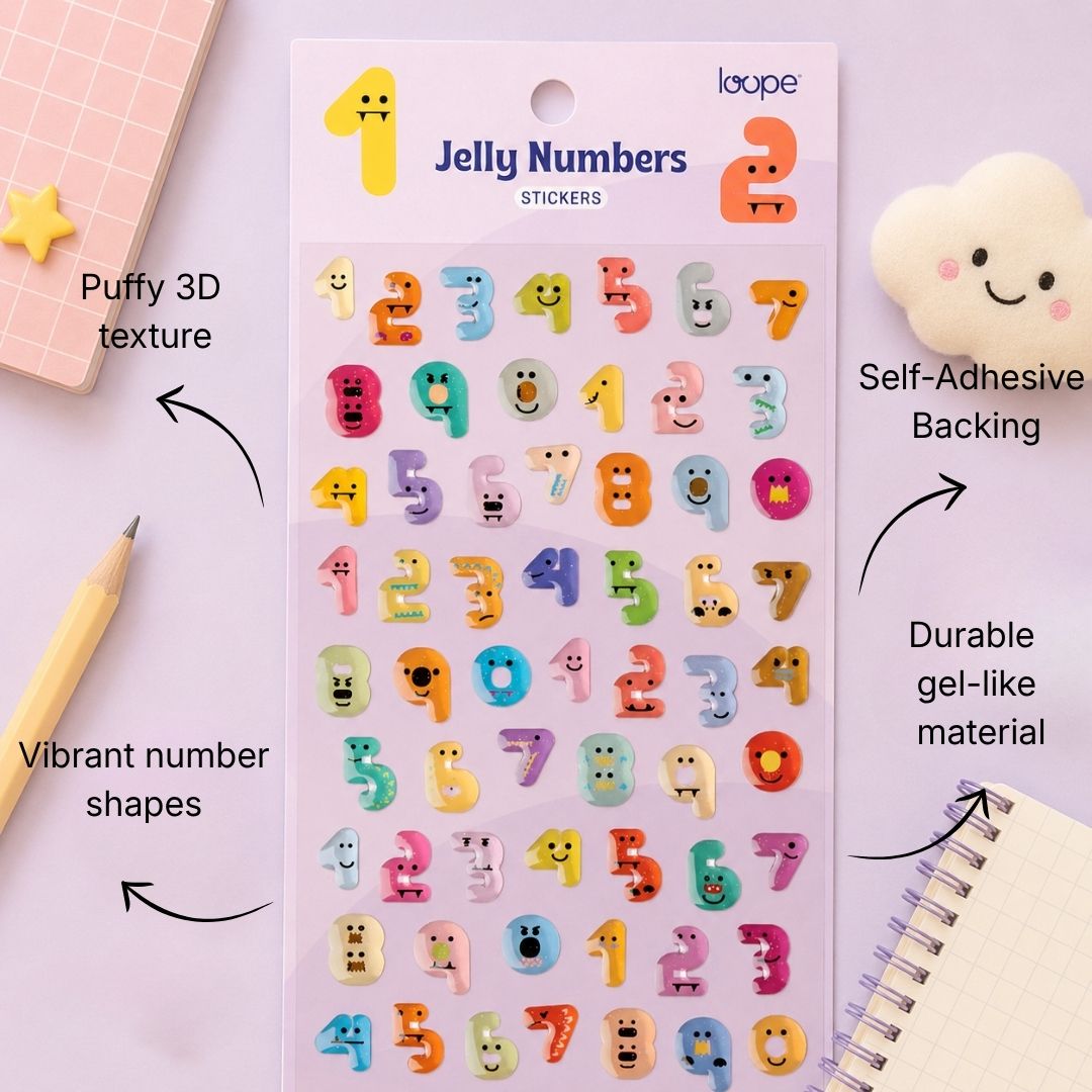 Loope Jelly Sticker - Numbers | Loope | ST0069439