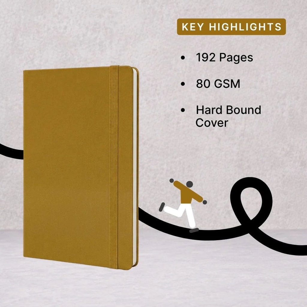 Loope Solid Notebook A5 - Golden