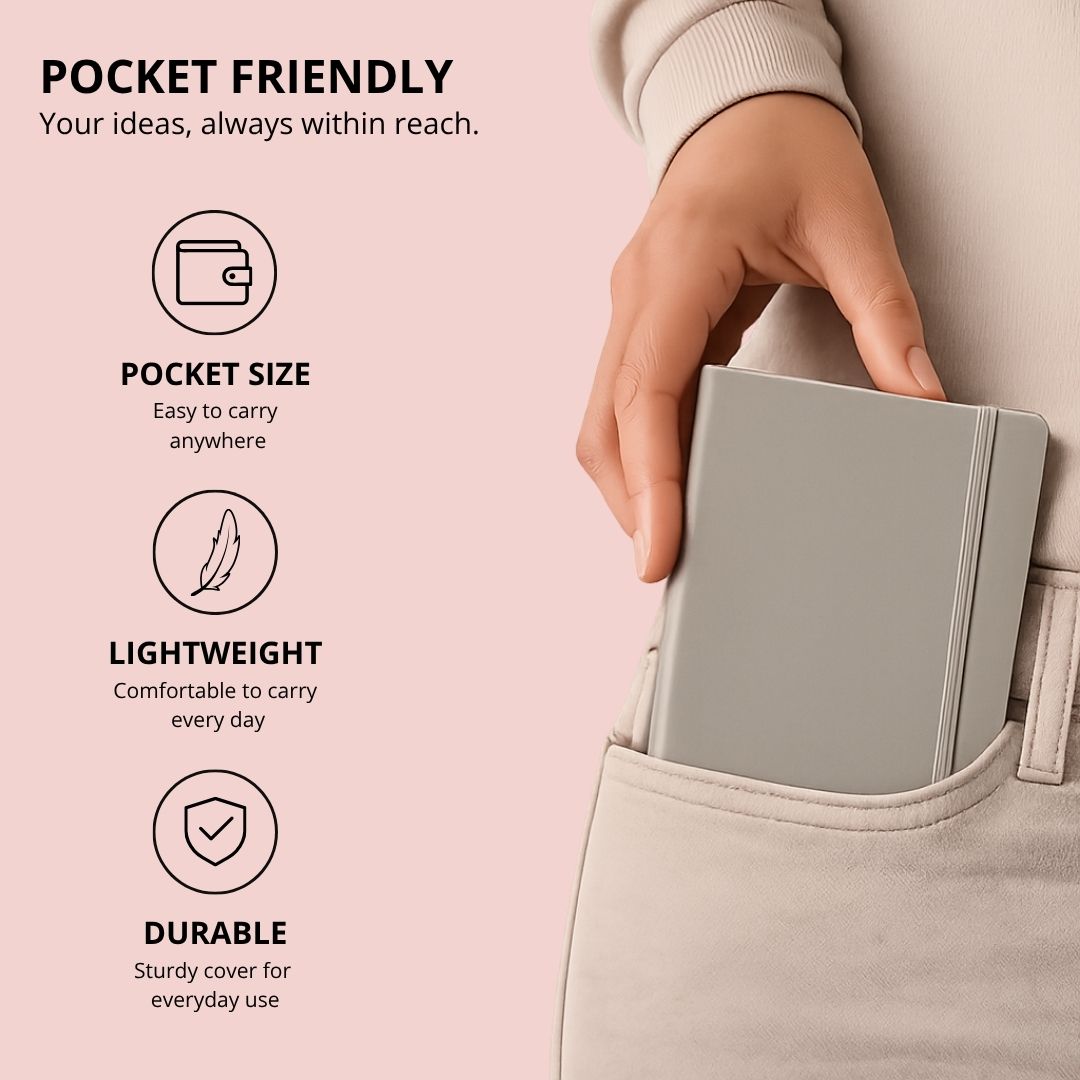 Loope Solid Notebook A6 - Grey | Loope | ST0069263