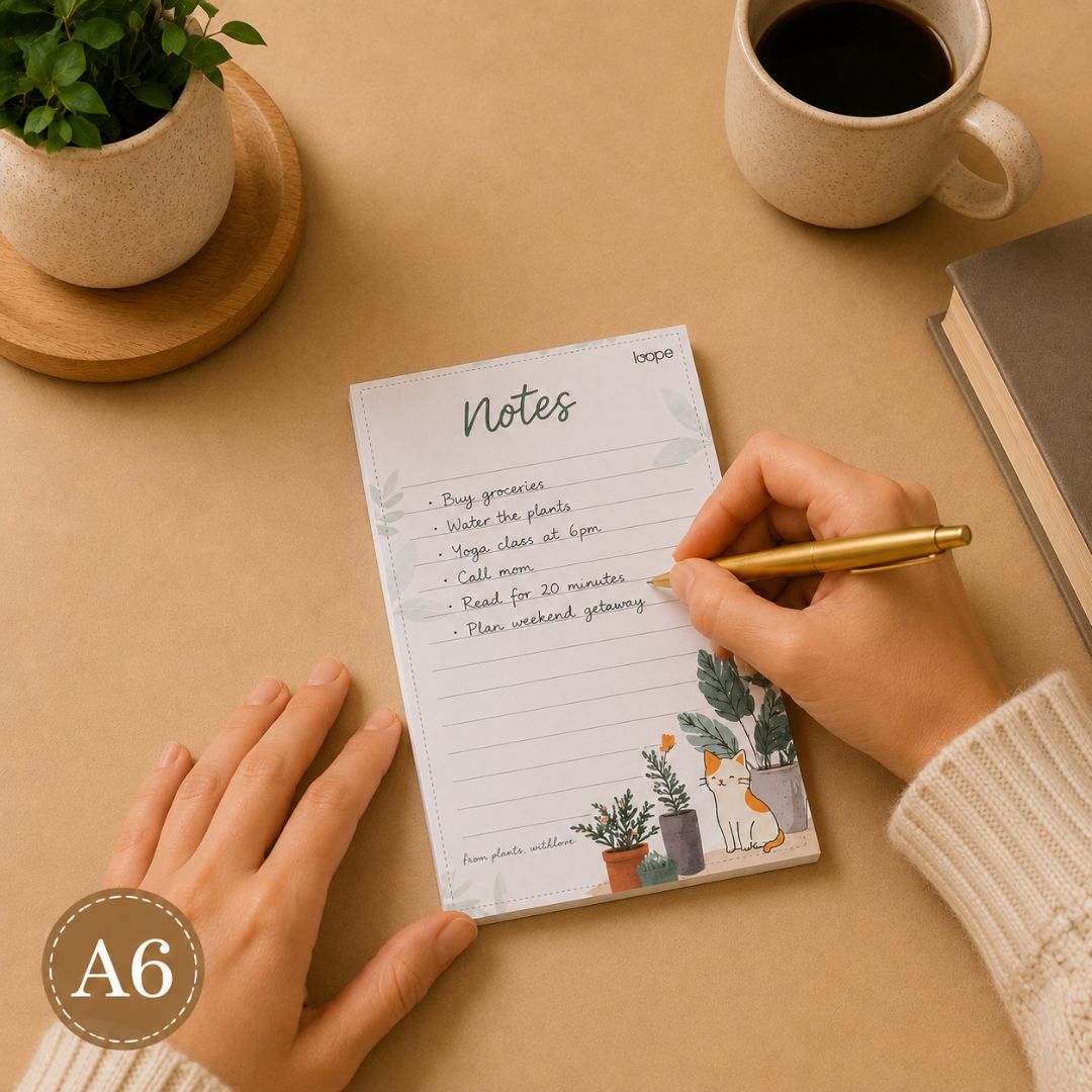 Loope Paws Breathe And Bloom Notes Pad - A6 | Loope | ST0069278